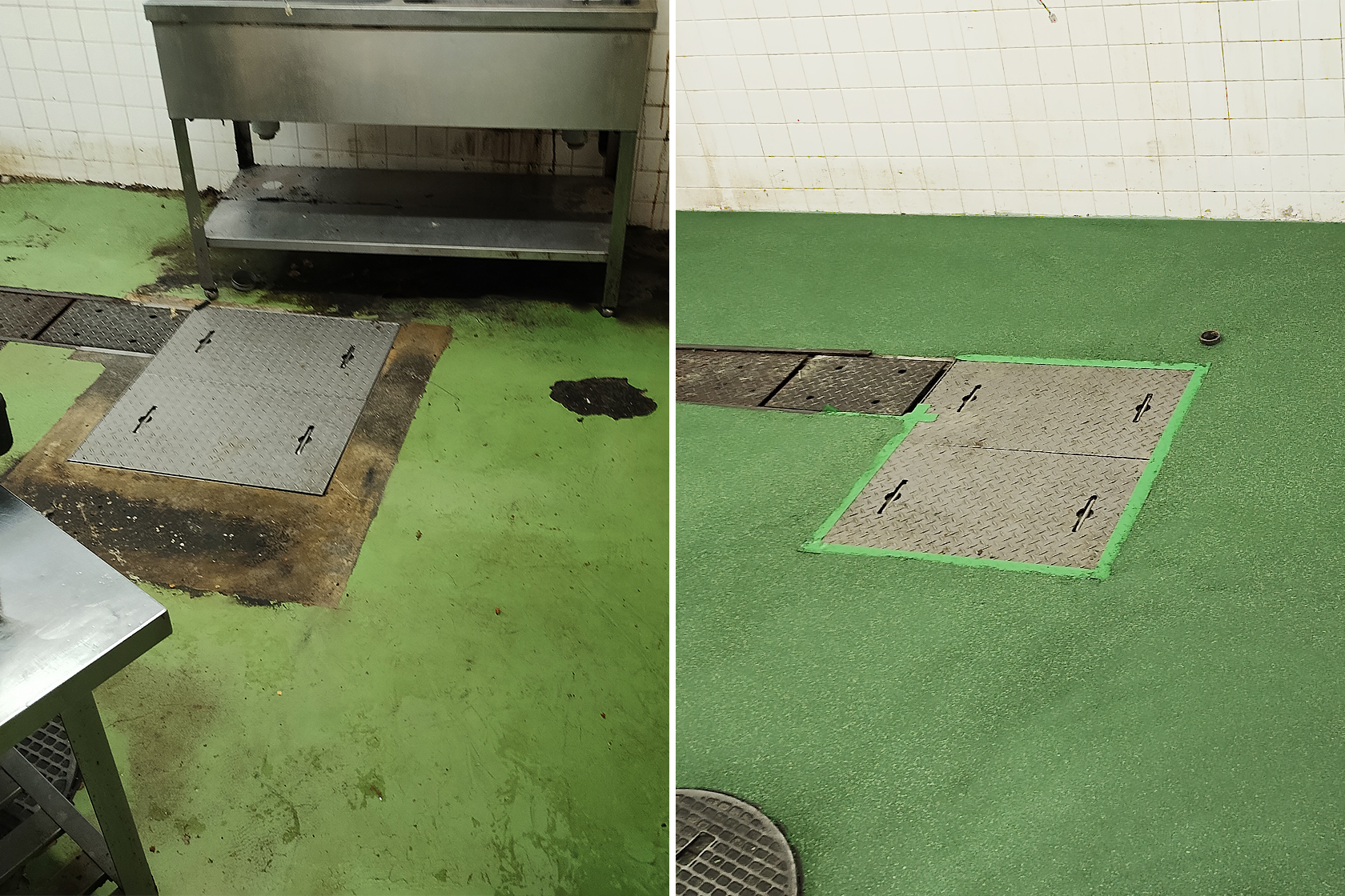 厨房床の防水工事