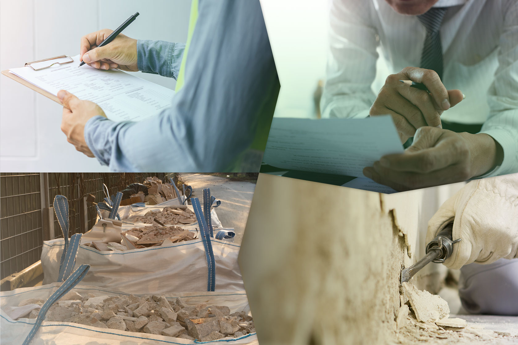 アスベスト除去工事の流れ