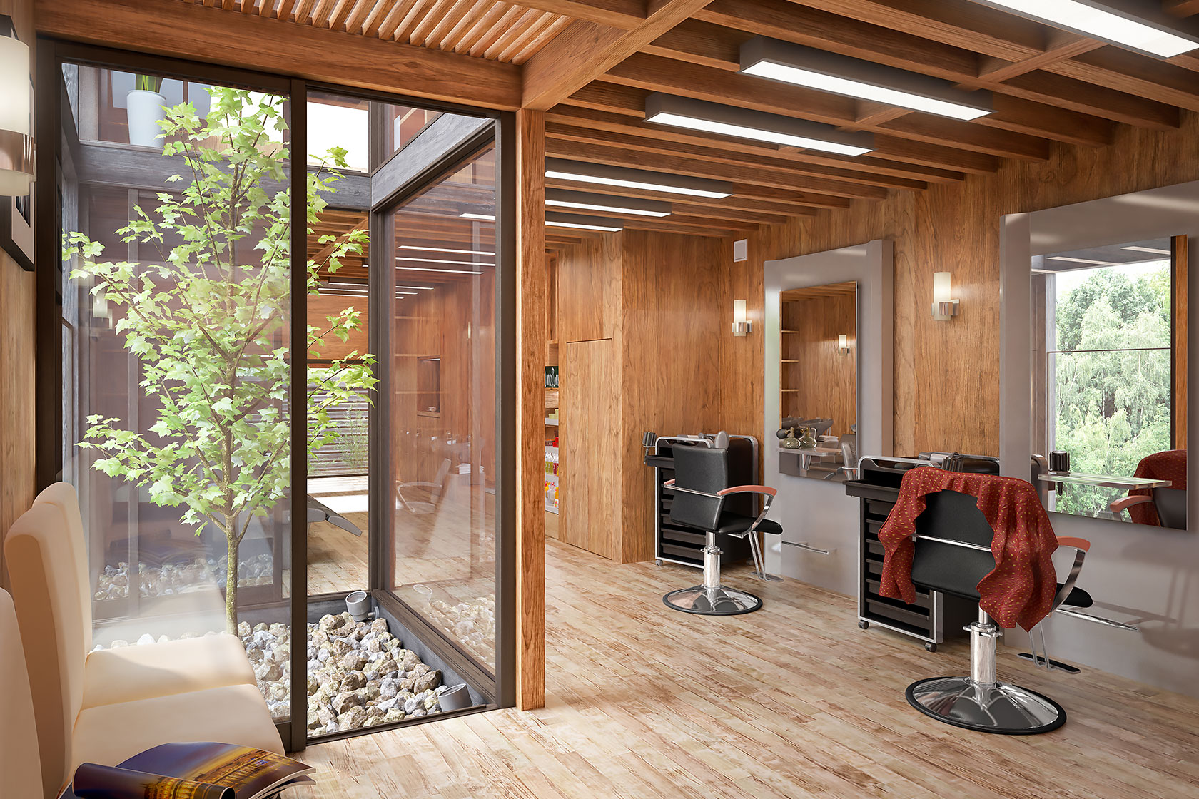 ナチュラル・北欧系インテリアの美容室